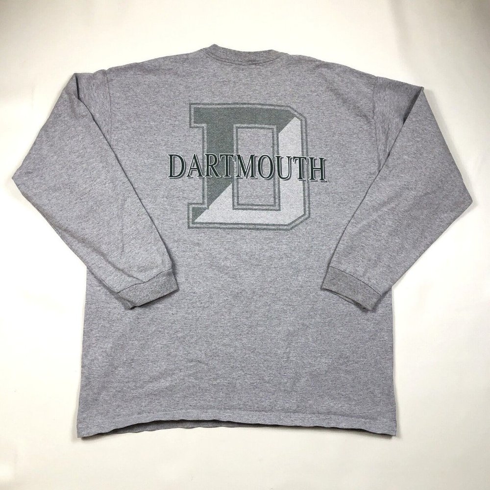 Vintage Dartmouth College Long Sleeve gray T Shirt Jansport Size Large USA  Made - Picture 10 of 10